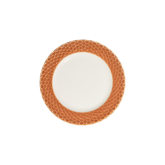 Hermia Orila Costa Juego de Cena de Porcelana 24 Piezas Blanco y Naranja Hermia Orila Costa Juego de Cena de Porcelana 24 Piezas Blanco y Naranja